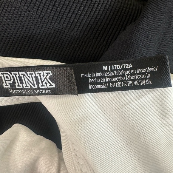 Victoria's Secret Pink Ruched Front One Piece Swimsuit White NWT size Medium - Picture 4 of 6